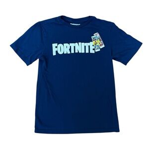 FORTNITE Navy Blue Youth XL 14/16 100% Cotton Short Sleeve Shirt